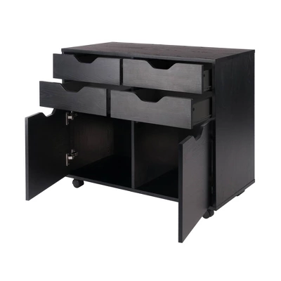 Halifax 2 Sections Mobile Storage Cabinet - Winsome 3 Halifax 2 Sections Mobile Storage Cabinet - Winsome