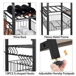 Yaheetech 4-Tier 55" Kitchen Baker's Rack With Power Outlet -Furniture Specialty Store GUEST 92f9dab6 4f04 456a bd17 6341a673e594