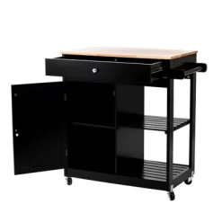 Wooden Basic Kitchen Island With 1 Drawer 1 Door And 2 Tiers - Glitzhome -Furniture Specialty Store GUEST 936c9b2a e69d 4e24 b052 2950e95e028b
