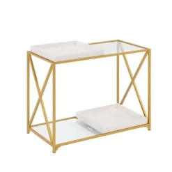 St Andrews Console Table White/Gold - Breighton Home -Furniture Specialty Store GUEST 93ae78e6 7304 44af 9bb3 e82d9fee18fa