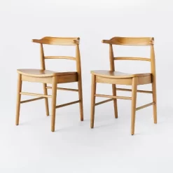 2pk Kaysville Curved Back Wood Dining Chair - Threshold™ Designed With Studio McGee -Furniture Specialty Store GUEST 96181127 0bb6 41a1 999c 8f5d44c53b74