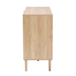 Harrison Wood And Rattan 3 Drawer Sideboard Dining Cabinet Natural Brown/Black - Baxton Studio -Furniture Specialty Store GUEST 96667ad5 11dd 46f8 bf29 1eb07b388bff