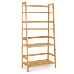 Costway 4-Tier Bookshelf Bamboo Ladder Shelf Bathroom Shelves Storage Plant Stand Rack -Furniture Specialty Store GUEST 96f711c8 d72a 4b37 9f87 265463866609