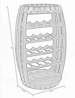 Vintiquewise Rustic Barrel Shaped Wooden Wine Rack For 23 Bottles -Furniture Specialty Store GUEST 97b0fb99 2740 4932 98d7 83a190b0ab5c