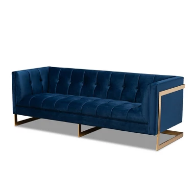 Ambra Velvet Sofa - Baxton Studio 13 Ambra Velvet Sofa - Baxton Studio - Image 11