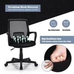 Costway Mid-Back Mesh Office Chair Height Adjustable Executive Chair W/ Lumbar Support -Furniture Specialty Store GUEST 98c51f46 e3d0 4752 9cf6 8e0b01172c61 1