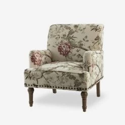 Reggio Traditional Wooden Upholstered Armchair With Floral Patterns And Nailhead Trim | ARTFUL LIVING DESIGN -Furniture Specialty Store GUEST 993fdd6a cd4d 46e0 9bba 3dc5dd0fbec4