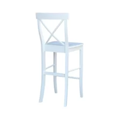 30" X-Back Counter Height Barstool White - International Concepts -Furniture Specialty Store GUEST 99b53448 3f3f 4f52 ab65 8d5cbe36e59f