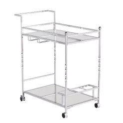 Iverson Metal Mirrored Bar Cart - Aiden Lane -Furniture Specialty Store GUEST 99dffe69 0207 4e59 933d 1d6a198b0780