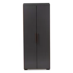 7 Shelf Wardrobe Rikke Two-Tone Wood Storage Cabinet Brown - Baxton Studio -Furniture Specialty Store GUEST 9a48b12c f71a 4790 aa1b ae79f7dee93b
