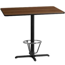 Emma And Oliver 30"x48" Rectangular Laminate Bar Table With 23.5"x29.5" Foot Ring Base 11 Emma And Oliver 30"x48" Rectangular Laminate Bar Table With 23.5"x29.5" Foot Ring Base -Furniture Specialty Store GUEST 9a765c9e 9218 4bff 80ce fe6066b5daf8