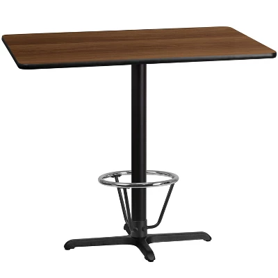 Emma And Oliver 30"x48" Rectangular Laminate Bar Table With 23.5"x29.5" Foot Ring Base 7 Emma And Oliver 30"x48" Rectangular Laminate Bar Table With 23.5"x29.5" Foot Ring Base - Image 5