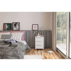 Maia 3 Drawer File Cabinet White - Polifurniture -Furniture Specialty Store GUEST 9a7c80cb 4701 4dcf 9138 0a935beacc57