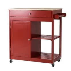 Wooden Basic Kitchen Island With 1 Drawer 1 Door And 2 Tiers - Glitzhome -Furniture Specialty Store GUEST 9a7f1b50 d96b 4ebf 8932 4197121c0e22