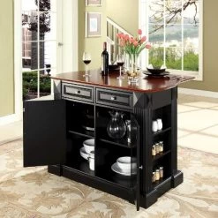 Drop Leaf Breakfast Bar Top Kitchen Island - Black - Crosley -Furniture Specialty Store GUEST 9ad9cc3e 13e0 47f0 816f 3da766565a18