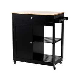 Wooden Basic Kitchen Island With 1 Drawer 1 Door And 2 Tiers - Glitzhome -Furniture Specialty Store GUEST 9b6cc49c c5de 439f 8dbc 6618ebe6c94e