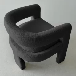 ZEN 25" Wide Contemporary Design Faux Shearling Boasting Curved Streamlined Silhouette Armrest Accent Barrel Chair-The Pop Maison -Furniture Specialty Store GUEST 9b9d88bc 68ab 4c38 90c5 3cab5d968e00