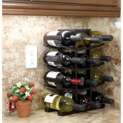 Oceanstar 12-Bottle Dark Espresso Wine Rack -Furniture Specialty Store GUEST 9c4f951d f441 4c7e b60c c5f9d8996483