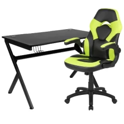 Flash Furniture Gaming Desk And Racing Chair Set With Cup Holder, Headphone Hook & 2 Wire Management Holes -Furniture Specialty Store GUEST 9c56e17a b523 47b2 bd67 768109659434 1