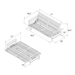Max Metal Futon Frame Black - Room & Joy -Furniture Specialty Store GUEST 9c5f76a1 c9fb 40f2 99b8 eaf8989bfcf1