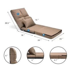 Costway Fold Down Chair Flip Out Lounger Convertible Sleeper Couch Futon Bed W/ Pillow 13 Costway Fold Down Chair Flip Out Lounger Convertible Sleeper Couch Futon Bed W/ Pillow -Furniture Specialty Store GUEST 9c7eee78 d6db 4bfb b806 774e05b76879