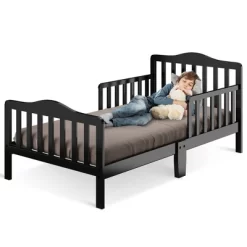 Costway Kids Toddler Wood Bed Bedroom Furniture W/ Guardrails Black/Brown/Grey/White 24 Costway Kids Toddler Wood Bed Bedroom Furniture W/ Guardrails Black/Brown/Grey/White -Furniture Specialty Store GUEST 9cea6ab5 c73c 423e a5f0 96ebee0f7b1a