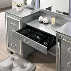 2pc Mallery Vanity Set With Stool Silver - HOMES: Inside + Out 16 2pc Mallery Vanity Set With Stool Silver - HOMES: Inside + Out -Furniture Specialty Store GUEST 9d2b5304 3090 4636 b1a3 0c8a86c1e07b