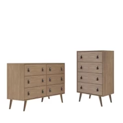 Set Of 2 Amber 6 Drawer Double Wide Dresser And 4 Tall Drawer Dresser - Manhattan Comfort -Furniture Specialty Store GUEST 9e01354c 0c8a 4eb3 bfcb e5bfd1b4c2d6