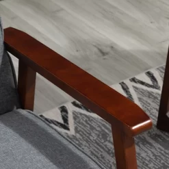 HOMCOM Modern Upholstered 2-Seat Loveseat Sofa With Linen-Touch Fabric And Rubberwood Legs, Gray -Furniture Specialty Store GUEST 9e806b59 c1e5 4170 8f46 8dc75056a86d