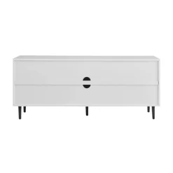 Angelo Modern 2 Door Bookmatch TV Stand For TVs Up To 65" Ash Brown/White - Saracina Home -Furniture Specialty Store GUEST 9eb56ab1 6613 4459 a0f0 fd2f1edeefbb