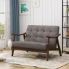 Hetel Mid-Century Modern Settee Dark Gray - Christopher Knight Home -Furniture Specialty Store GUEST a01e128d 2d36 476d a3d0 c9dc12736d61