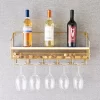 Twine Gold Wall Mounted Wine Rack, Holds 8 Standard Wine Bottles, Wood And Cast Iron, Cork Storage, Holds 5 Wine Glasses, Gold Finish -Furniture Specialty Store GUEST a097b682 9cce 4aa4 969c 9c8e081a995e