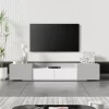 Modern TV Stand For 70" TV With Large Storage And Magnetic Doors, White - ModernLuxe 2 Modern TV Stand For 70" TV With Large Storage And Magnetic Doors, White - ModernLuxe -Furniture Specialty Store GUEST a122ff78 36f4 4994 b629 23d993ab8214