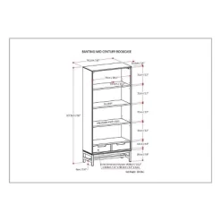 66" Devlin Mid-Century Bookshelf Walnut Brown - WyndenHall -Furniture Specialty Store GUEST a13ebfaf a9ab 4992 9bc8 5c2ac22ba7f6