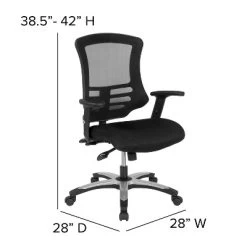 Flash Furniture High Back Black Mesh Multifunction Executive Swivel Ergonomic Office Chair With Molded Foam Seat And Adjustable Arms -Furniture Specialty Store GUEST a270b91a 5e24 4b5e b3c8 76b7cff260d5