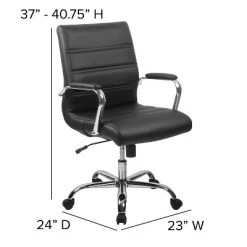 Emma And Oliver 48" Wide Black Electric Adjustable Standing Desk & Black Swivel Office Chair -Furniture Specialty Store GUEST a285ece2 ca14 4784 9006 6ed38d1e3da8