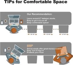 Hywela Bar Stools, Modern PU Leather Adjustable Swivel Barstools, Armless Kitchen Island Counter Bar Stools With Bigger Base, Set Of 2,Stylish- The Pop Home -Furniture Specialty Store GUEST a378ed77 54d8 466d add6 596e55abf175