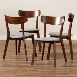 Set Of 4 Iora Upholstered Wood Dining Chairs - Baxton Studio -Furniture Specialty Store GUEST a388f053 bb0b 47ec 829e 688c158d3375