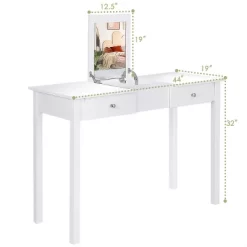 Costway Vanity Table Dressing Table Flip Top Desk Furniture White