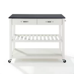 Granite Top Kitchen Prep Cart White/Black - Crosley -Furniture Specialty Store GUEST a3a7c799 a2a2 46b8 9f00 9faf0c6fcc6a
