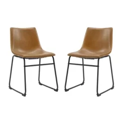 Set Of 2 Laslo Modern Upholstered Faux Leather Dining Chairs - Saracina Home -Furniture Specialty Store GUEST a575f745 32e2 4880 af78 c97be1dbada8