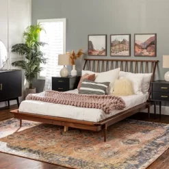 Boho Solid Wood Spindle Platform Bed - Saracina Home -Furniture Specialty Store GUEST a59e04b0 9472 44a4 aa47 43be053d19eb