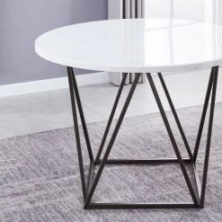Ramona Round Dining Table White - Steve Silver Co.