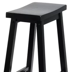 PJ Wood Classic Saddle-Seat 29" Tall Kitchen Counter Stools For Homes, Dining Spaces, And Bars With Backless Seats And 4 Square Legs, Black (8 Pack) -Furniture Specialty Store GUEST a5dd6354 06fb 47bf a915 dd26af6e871c