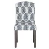 Alex Camel Back Dining Chair In Damask - Skyline Furniture