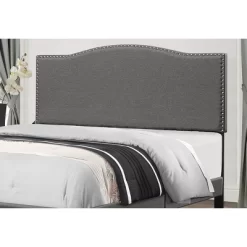 Kiley Upholstered Headboard King Stone Fabric Metal Headboard Frame Not Included - Hillsdale Furniture