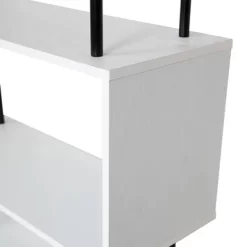 60.5" 5 Tier S Shaped Bookcase White/Black - Danya B. -Furniture Specialty Store GUEST a6af5bf1 0b3d 43d0 8371 cbbec6cacb87