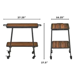 Felix 2 Tier Bar Cart Black - Adore Decor -Furniture Specialty Store GUEST a6cd277c 1222 4353 9746 138a91b239af