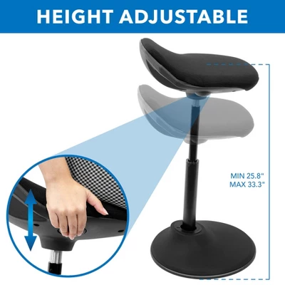 Mount-It! Ergonomic Sit Stand Stool, Leaning Chair For Standing Desk, Height Adjustable Up To 34. 6" 4 Mount-It! Ergonomic Sit Stand Stool, Leaning Chair For Standing Desk, Height Adjustable Up To 34. 6" - Image 2