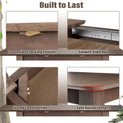 Costway Extension Dining Room Table Butter Leaf Rectangle Table W/ Hardwood Structure -Furniture Specialty Store GUEST a73712a4 477f 490a b47c dad6e5954a28